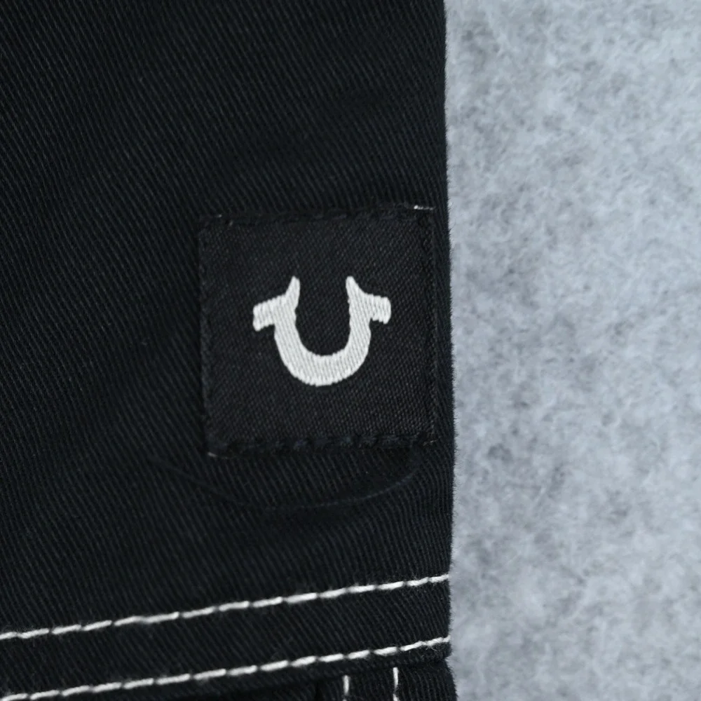 NWT True Religion 36 Black Convertible Cargo Pants Edgy Alternative Streetwear